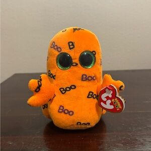 TY Beanie Boos Orange Ghost  Ghoulie With Tags